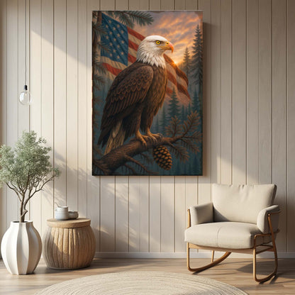 Sentinel of the Pines Eagle Wall Art