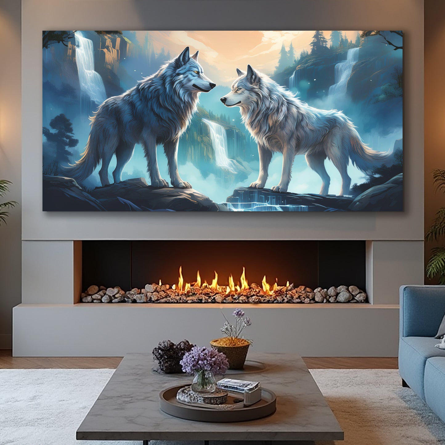 3D Wolves Wall Art IV