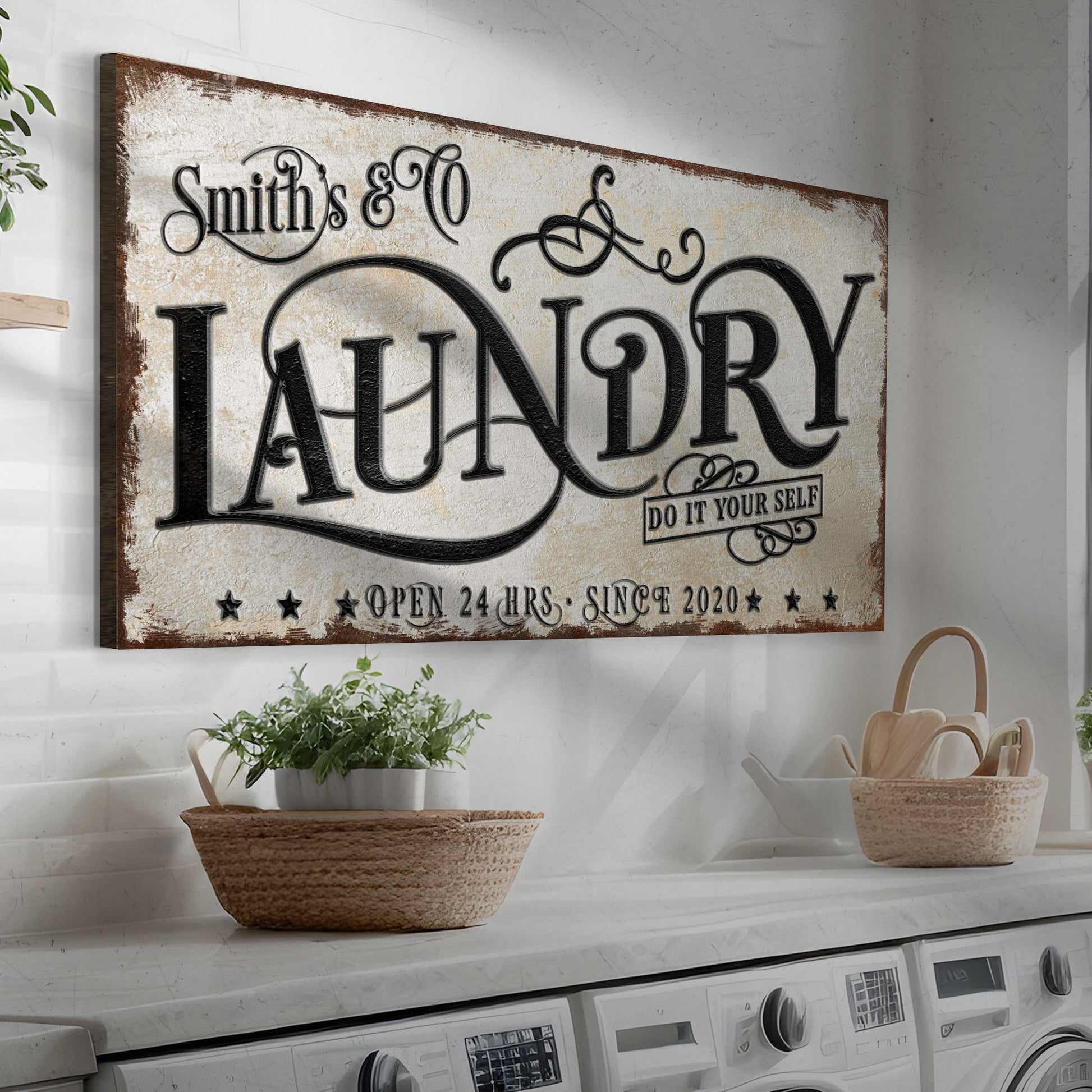 The Laundry Room Sign VI Style 2  - Image by Tailored Canvases