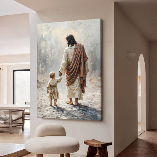 Jesus With Boy Faith Wall Art