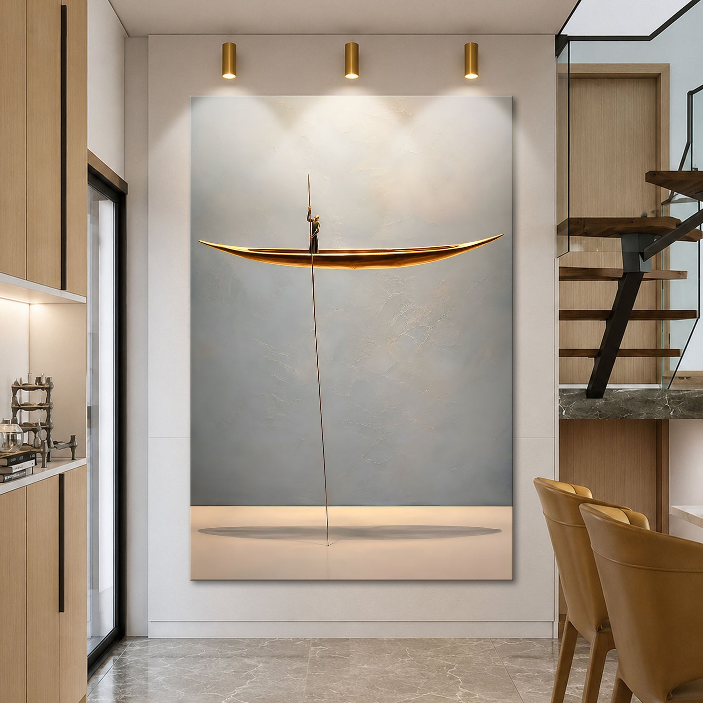 Minimalist Golden Boat