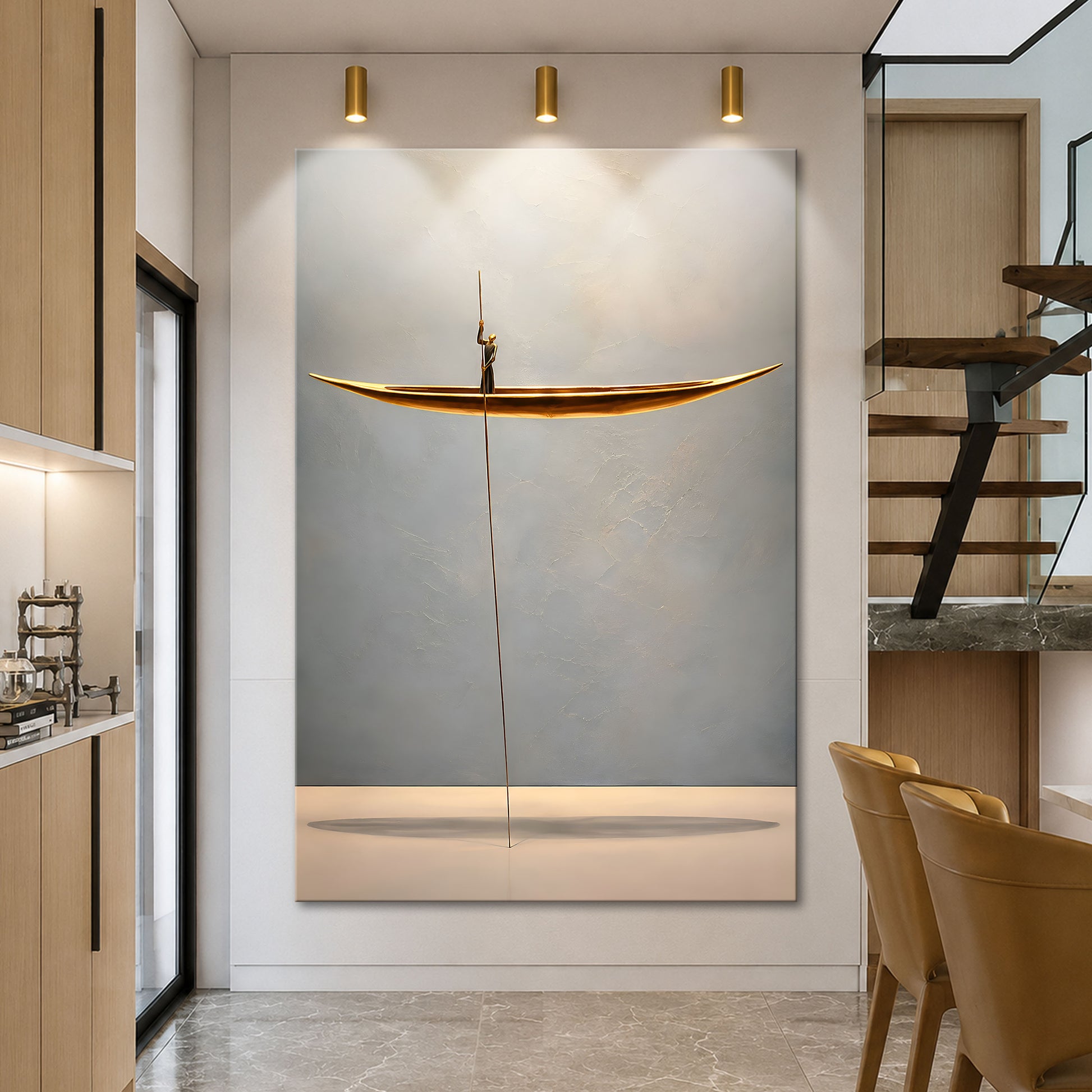 Minimalist Golden Boat