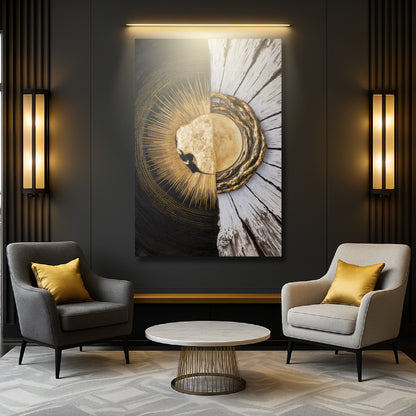 Metallic Gold Sunburst Wall Art