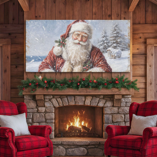 Vintage Santa Claus Christmas Wall Art