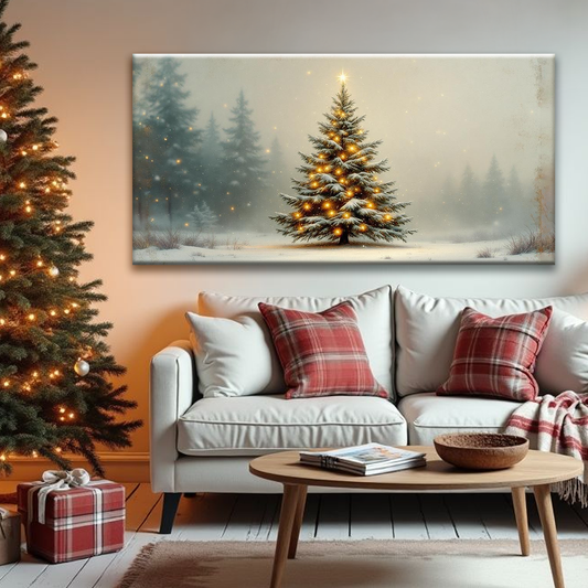 Vintage Christmas Tree Wall Art XI