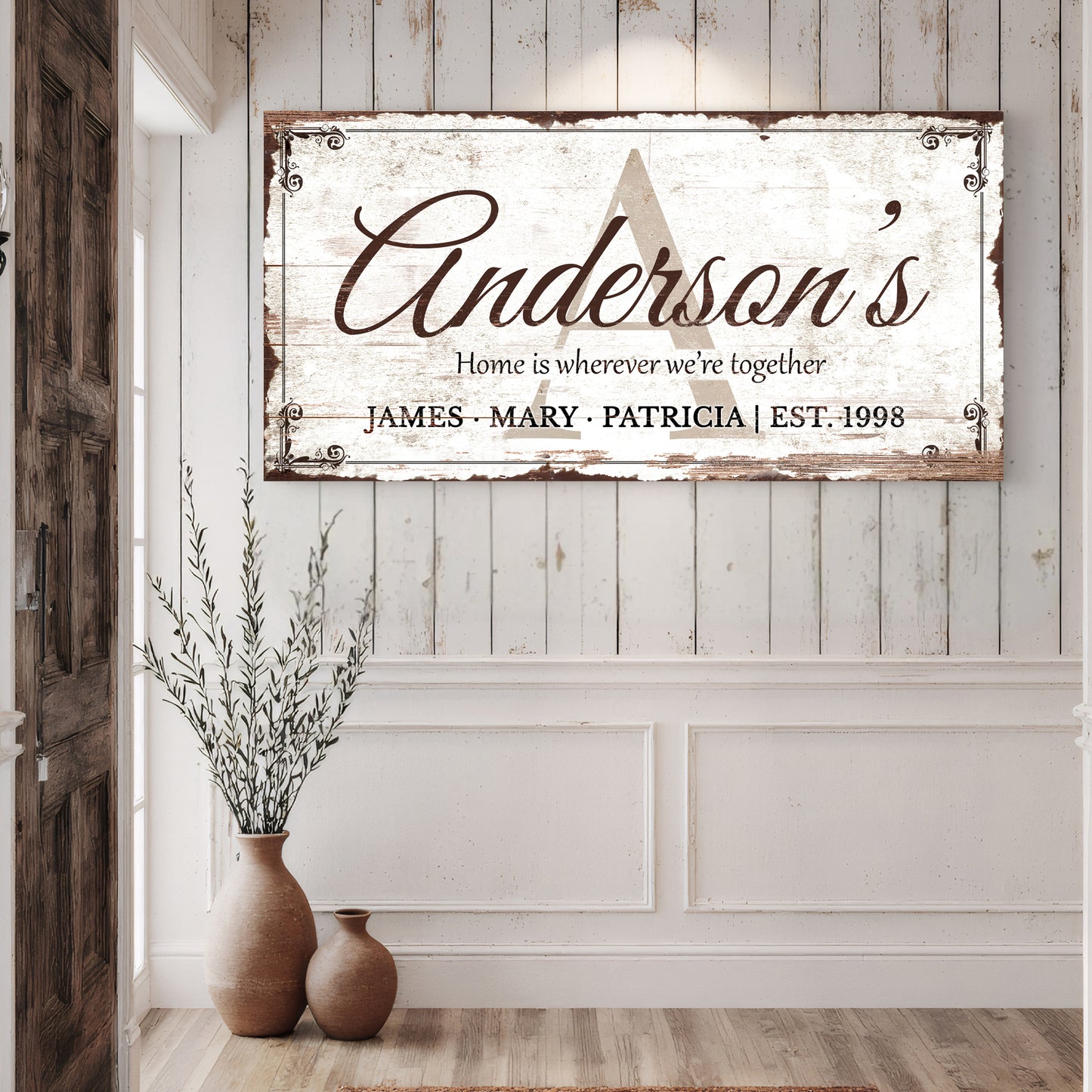 Family Sign Personalized Canvas III