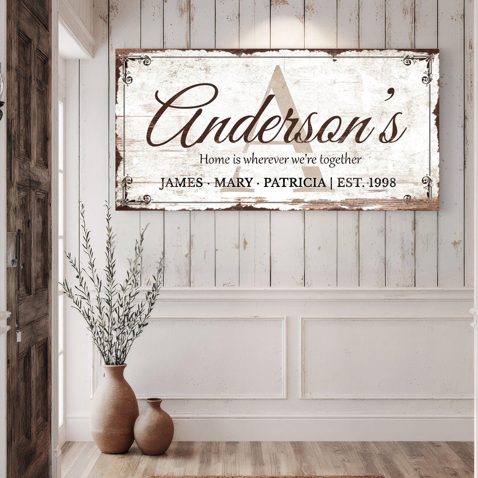 Family Sign Personalized Canvas III