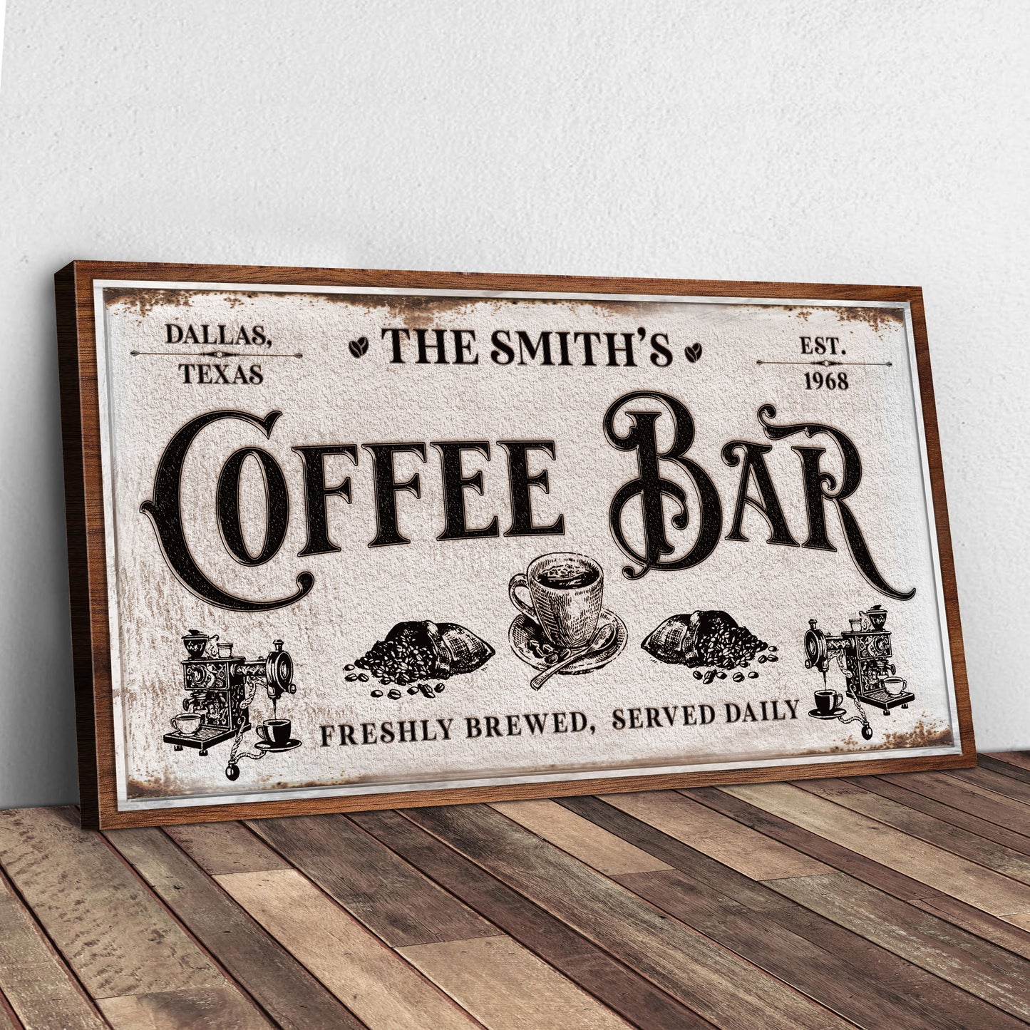 Coffee Bar Sign VIII Style 2 - Image by Tailored Canvases