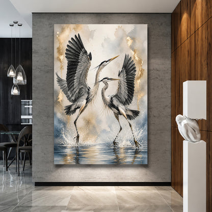 Dancing Herons