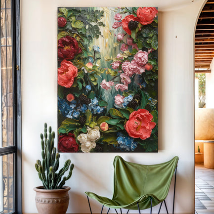 Garden Floral Impasto Wall Art