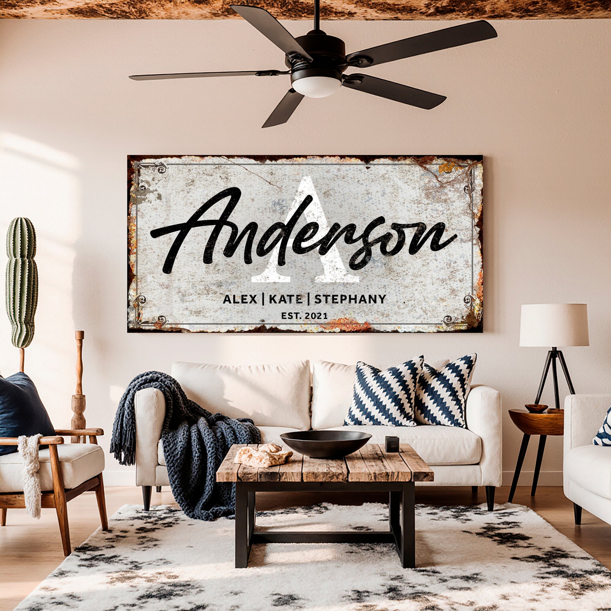 Family Sign Personalized Canvas II