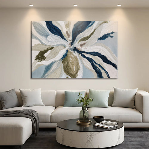 Modern Floral Swirls Wall Art