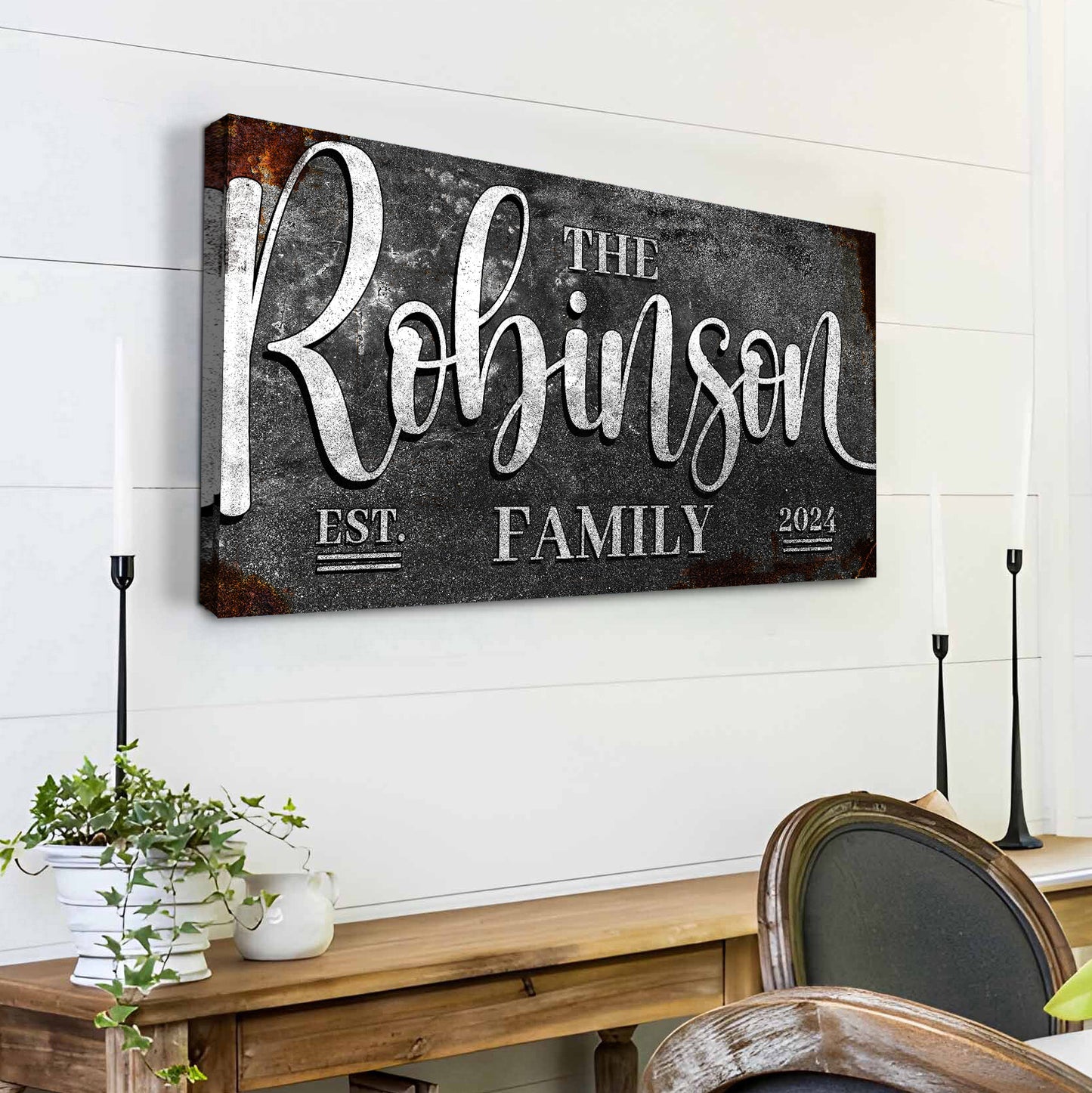 Personalized Family Sign Style 2 - Image by Tailored Canvases