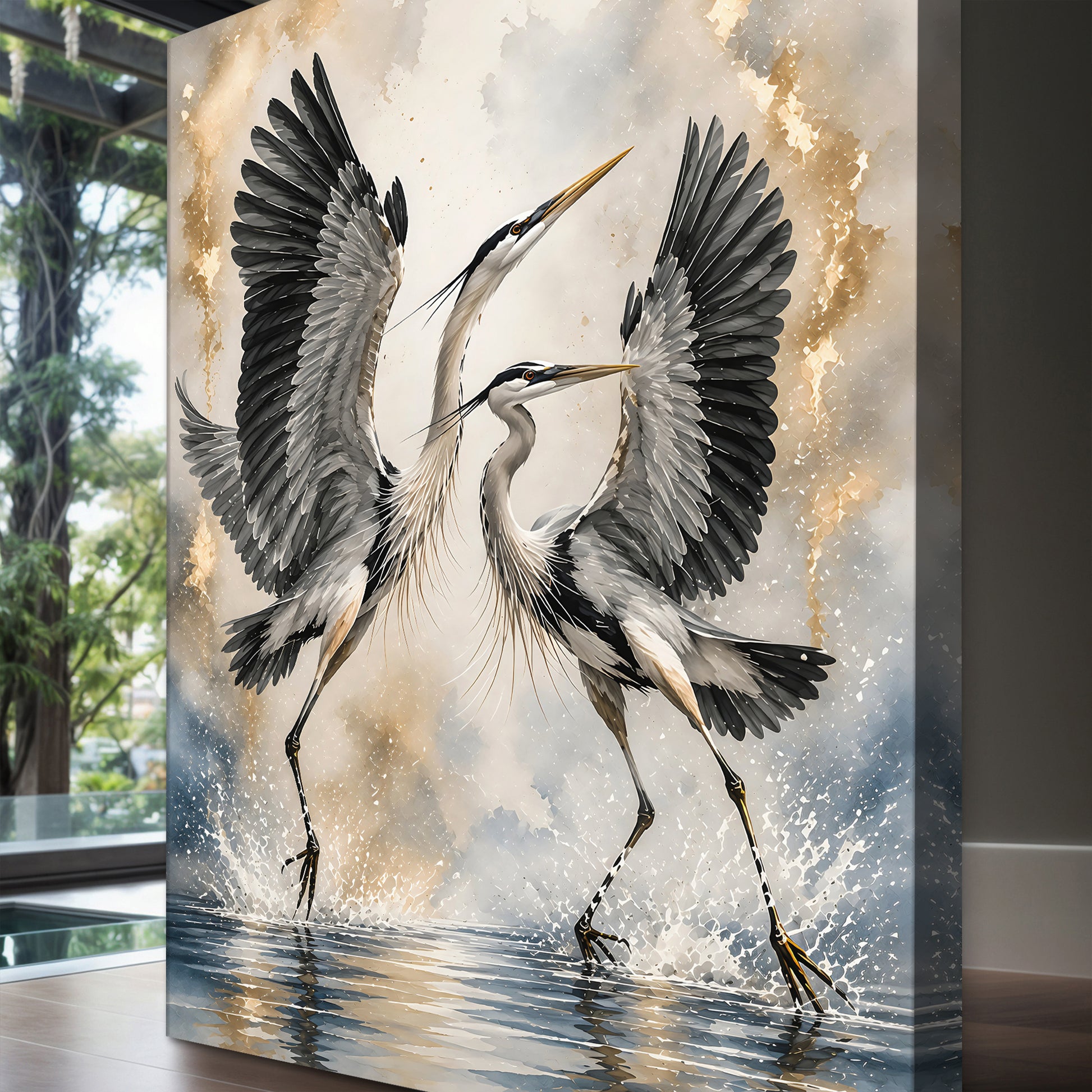 Dancing Herons