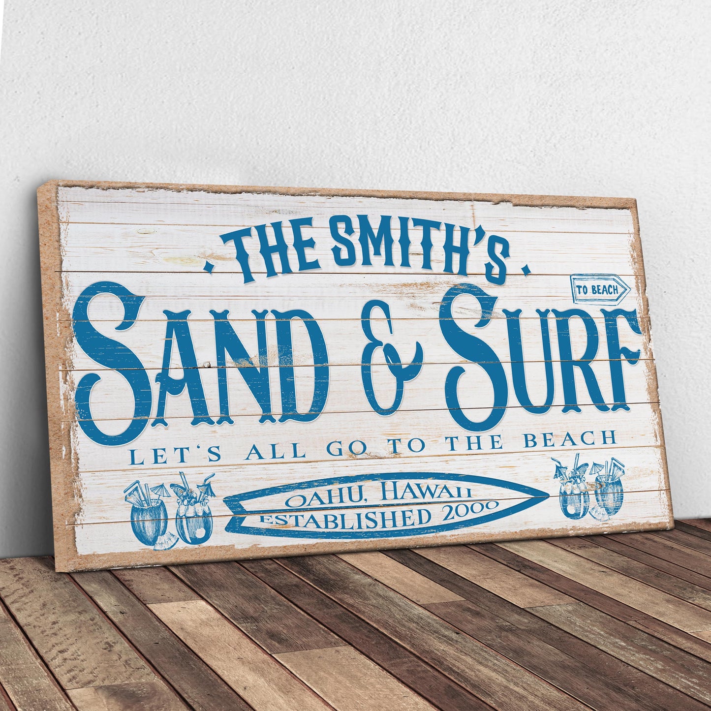 Sand & Surf Sign VIII Style 2 - Image by Tailored Canvases