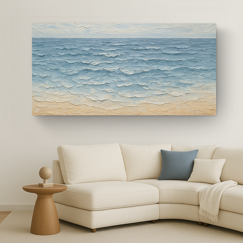 Serene Ocean Wave Coastal Wall Art VI