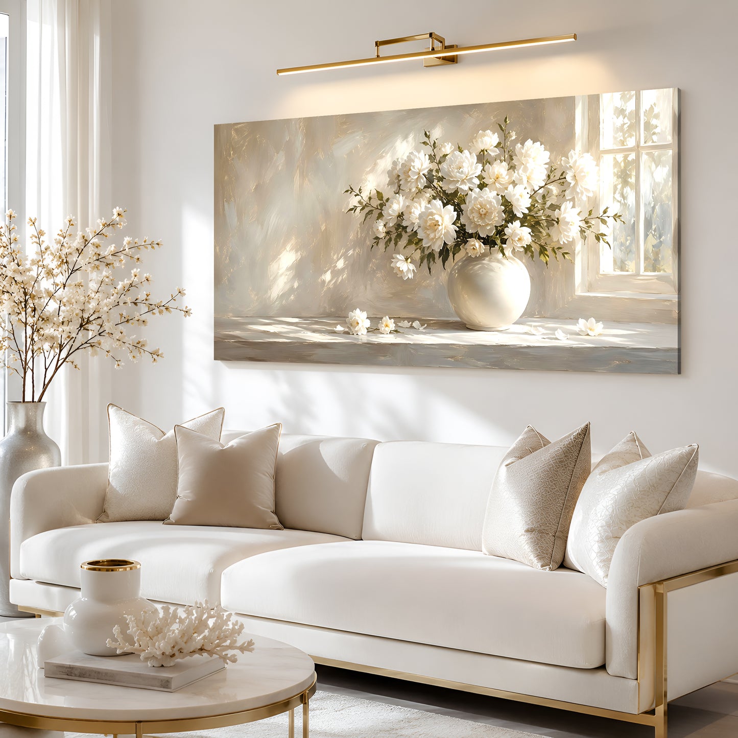 Morning Peonies by the Window Wall Art