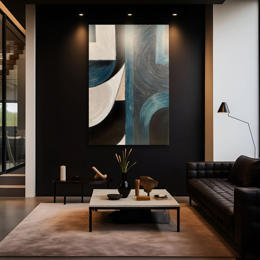 Midnight Current Abstract Wall Art