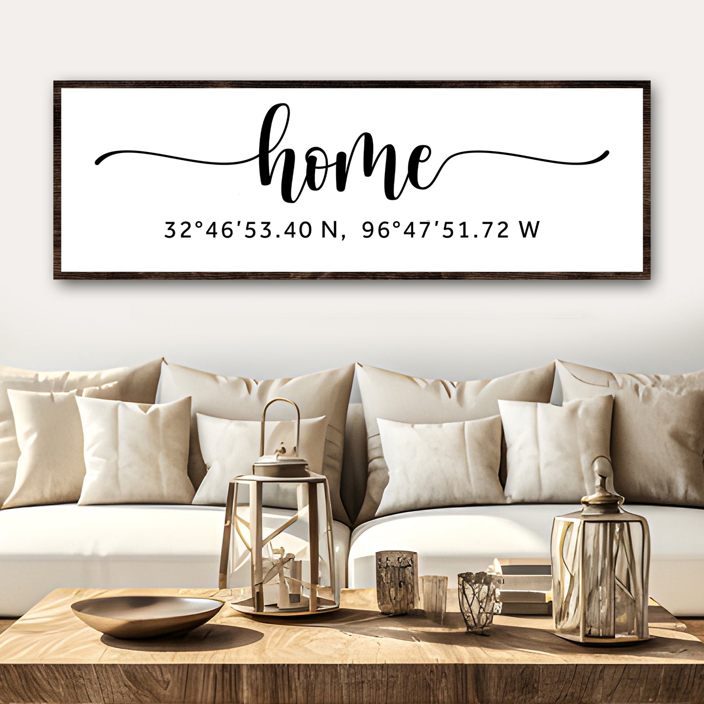 Family Home Coordinates Sign