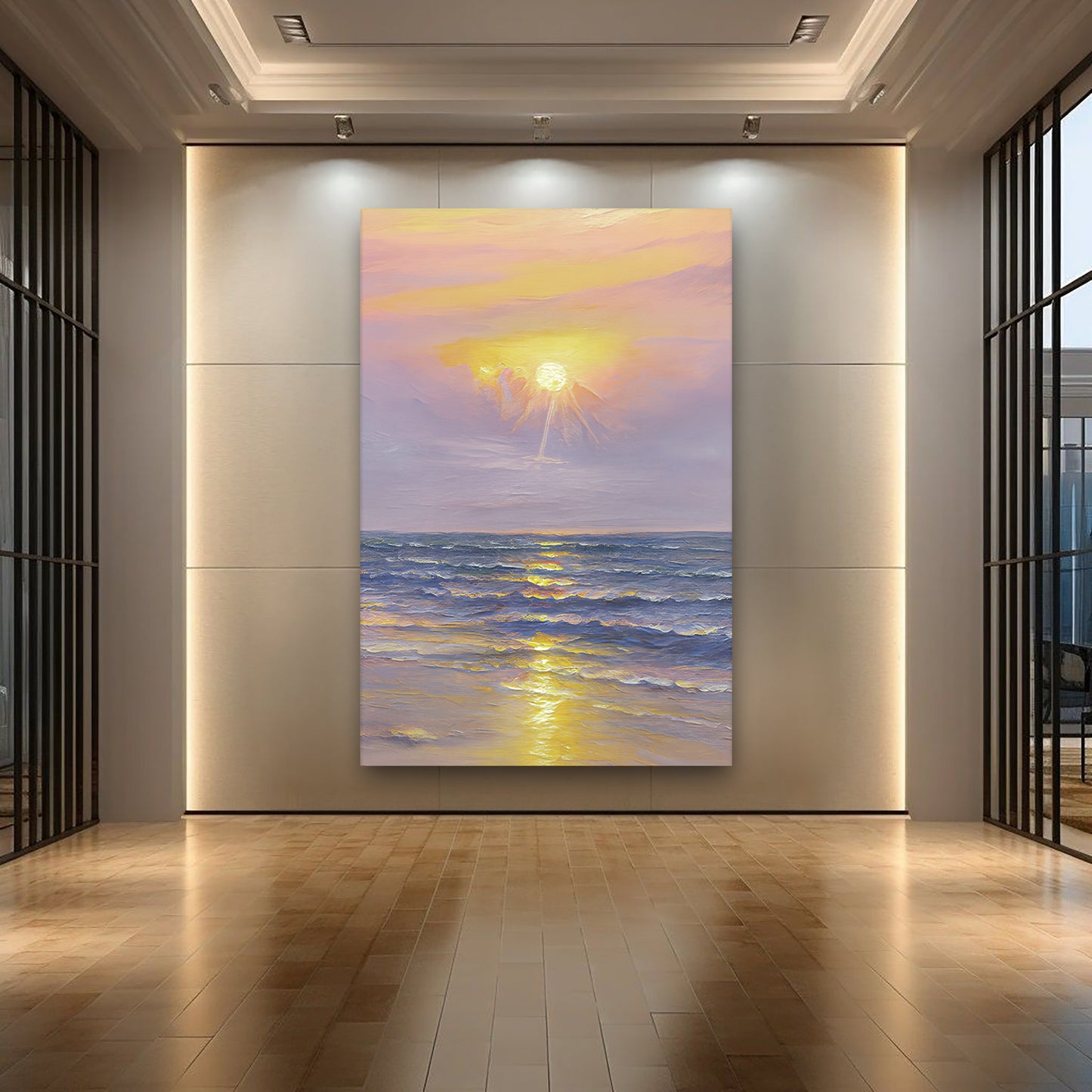 Purple Skies Abstract Beach Wall Art