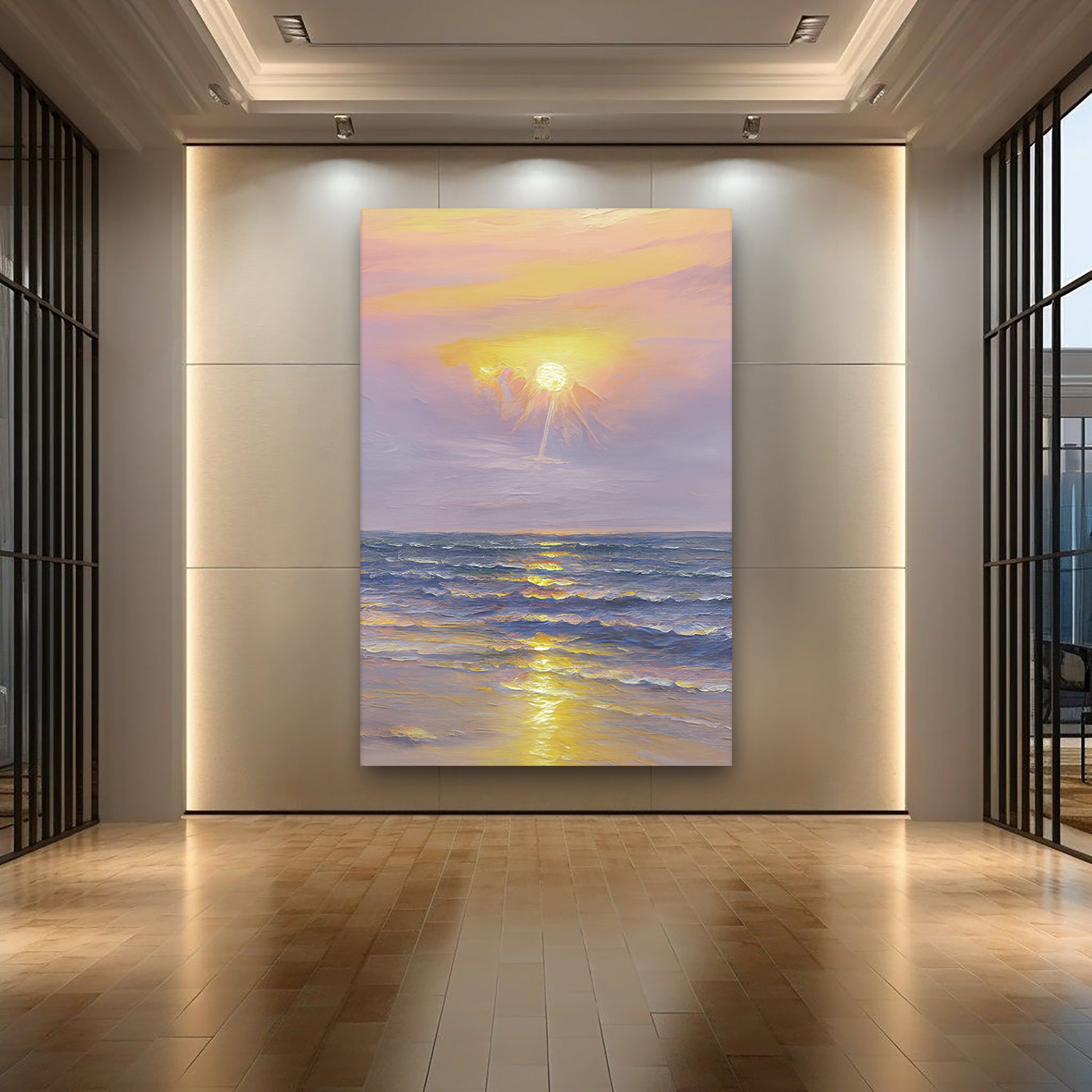 Purple Skies Abstract Beach Wall Art