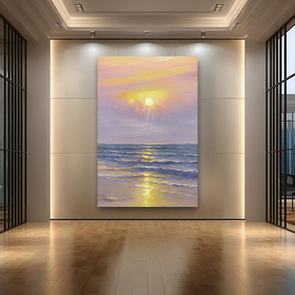 Purple Skies Abstract Beach Wall Art