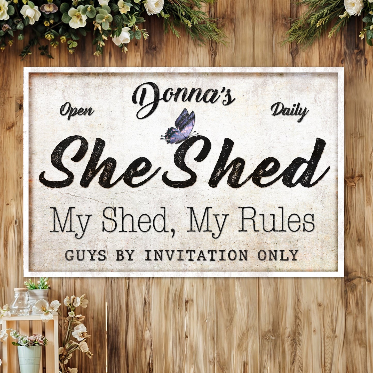 Personalized She Shed Sign XIX