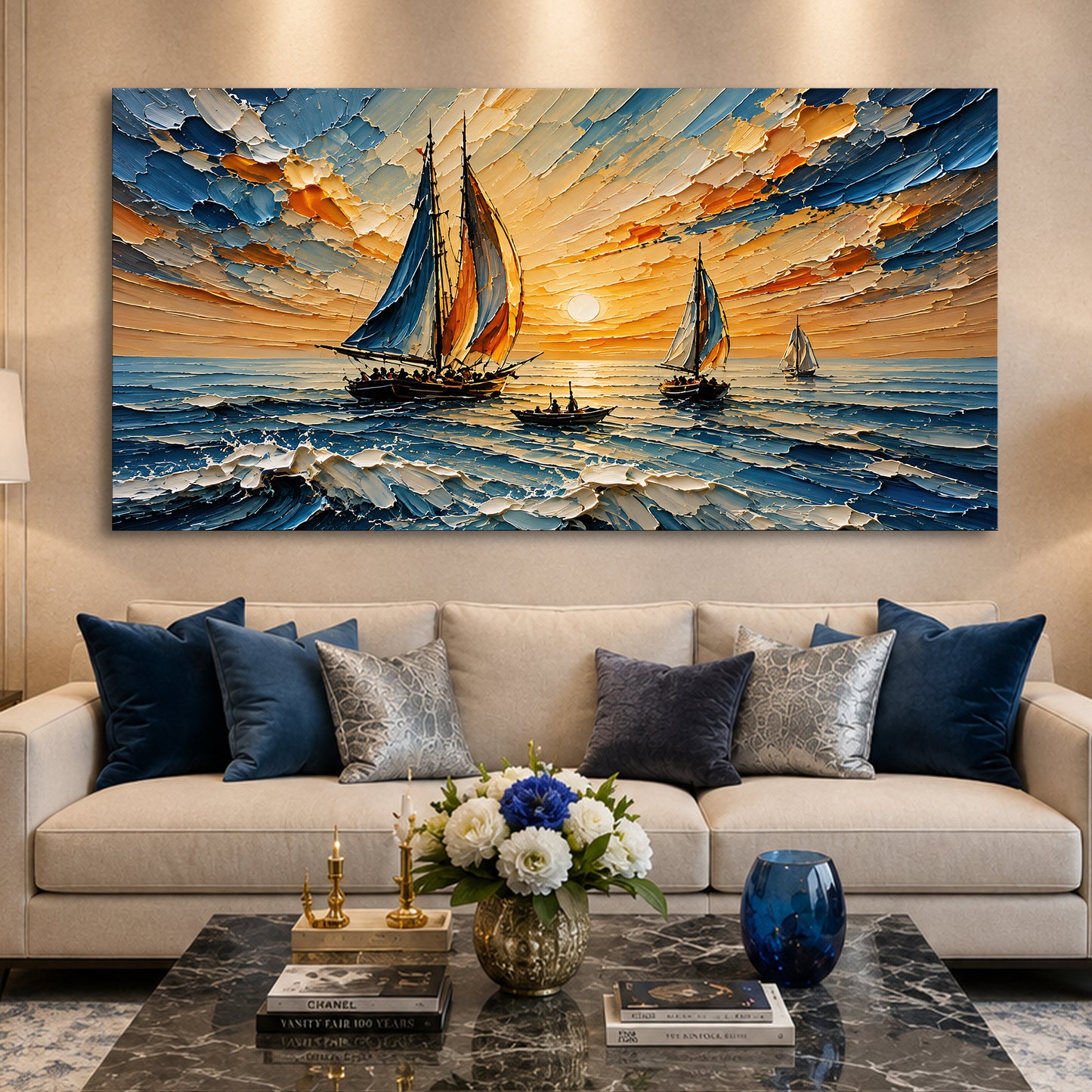 Blue Sailboat