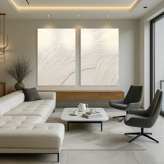 Minimalist Waves Duo Wall Art