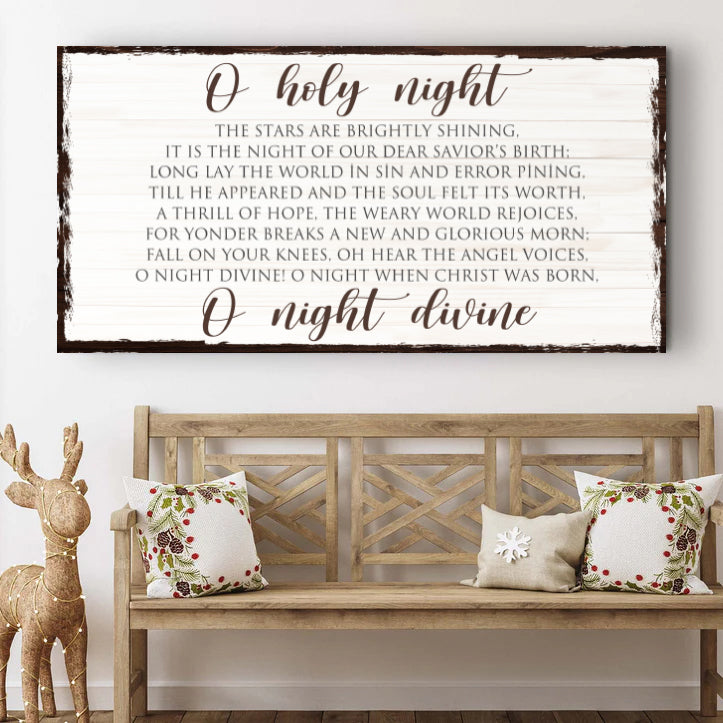 O Holy Night Christmas Sign II - Image by Tailored Canvases