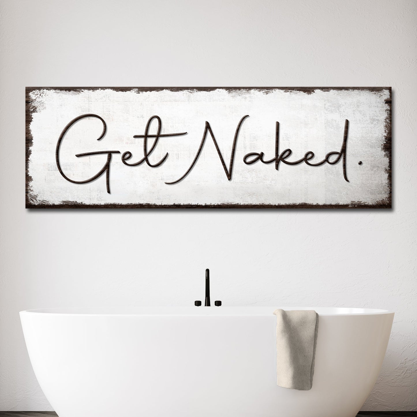 Get Naked Bathroom Sign (Free Shipping)