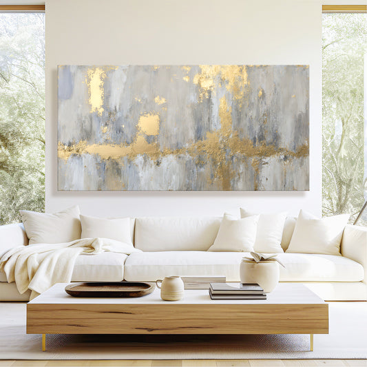 Dazzling Golden Elegance Abstract Wall Art