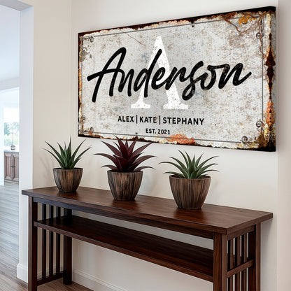 Family Sign Personalized Canvas II