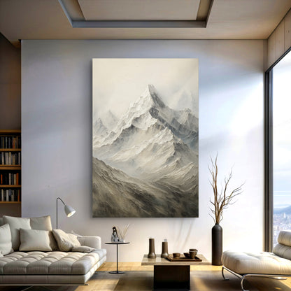 Snow Mountain Abstract Wall Art IV