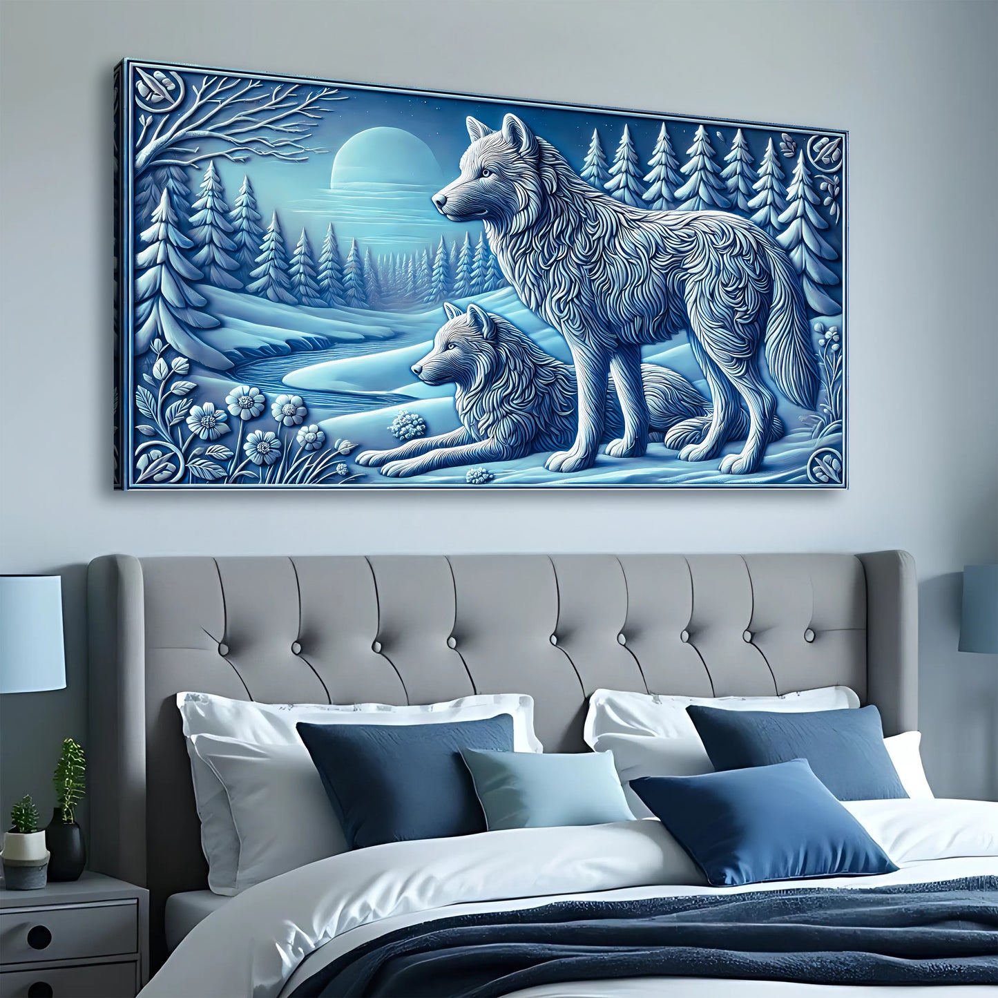 3D Wolves Wall Art VI