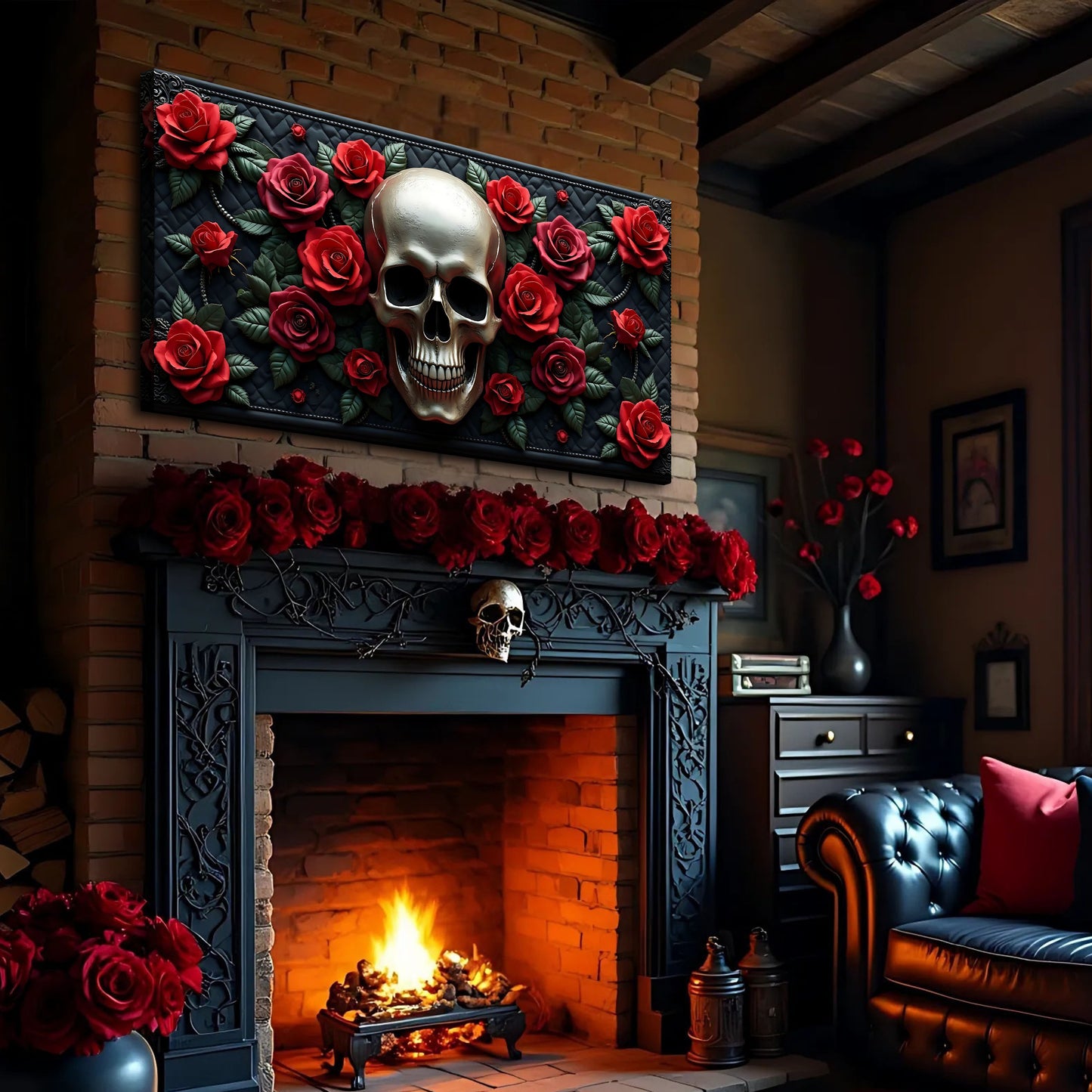 3D Vintage Skull Wall Art V