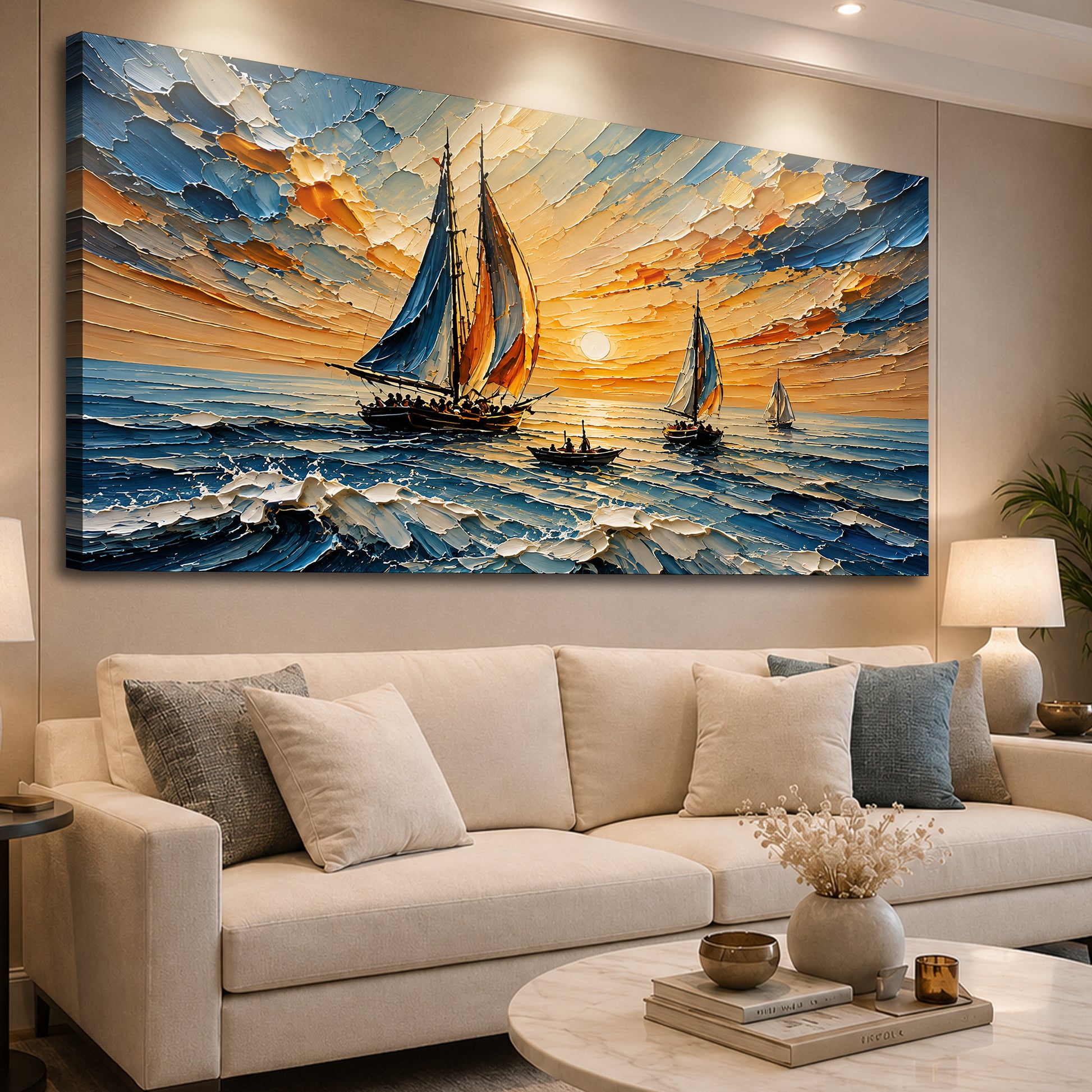 Blue Sailboat