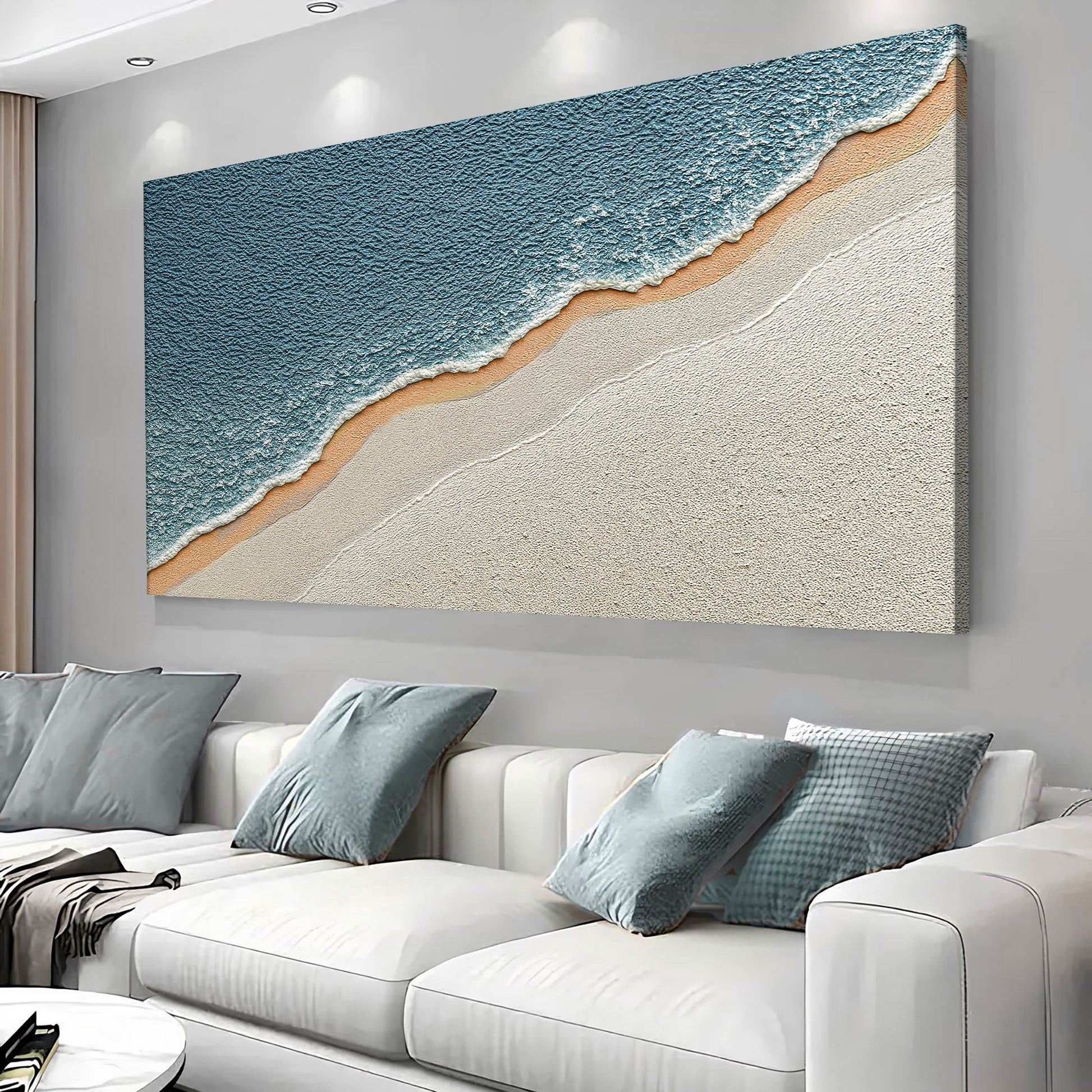 Shoreline Serenity Abstract Wall Art