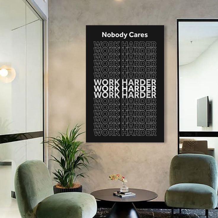 Work Harder Motivational Wall Sign