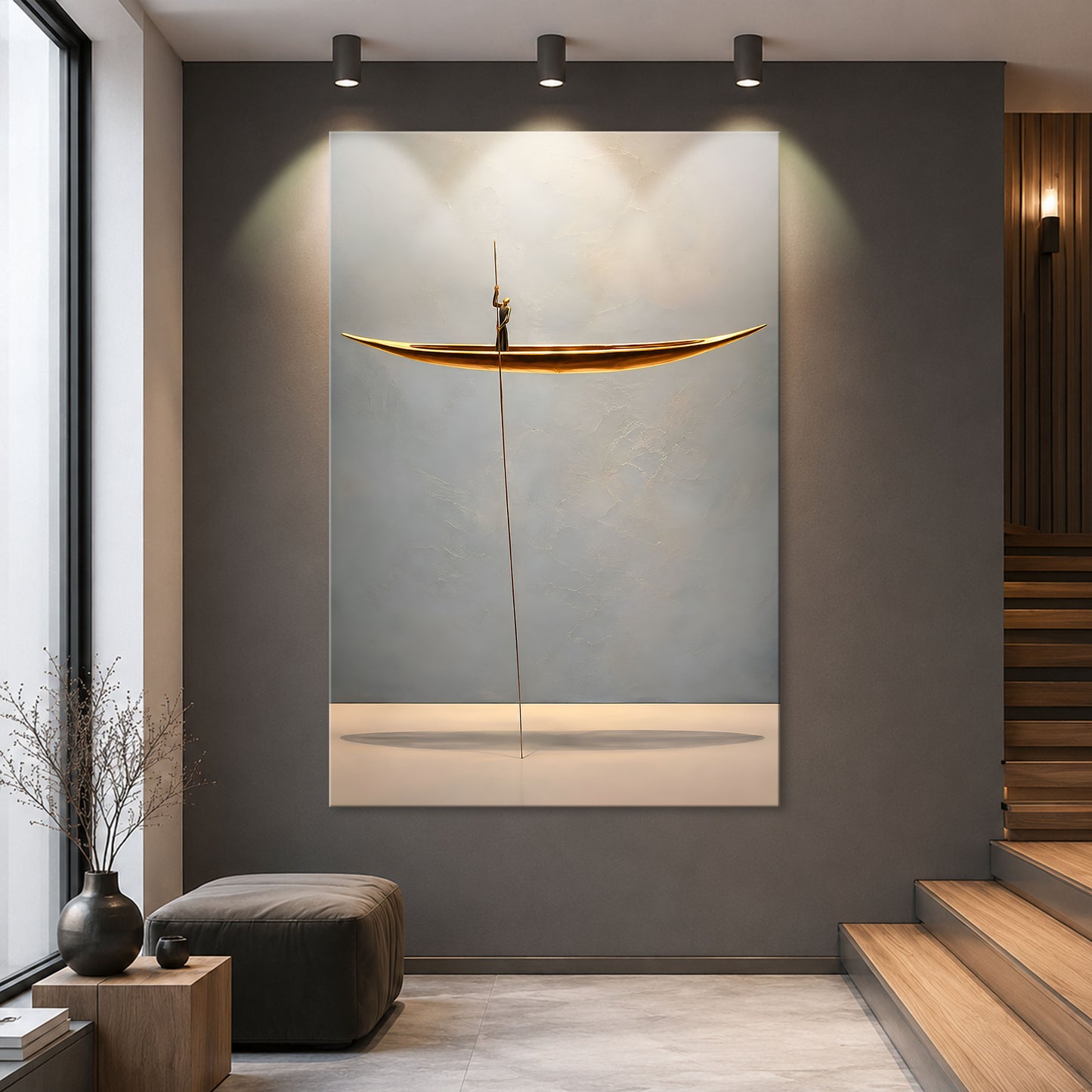 Minimalist Golden Boat