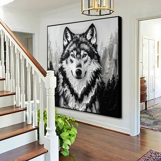 3D Wolf Wall Art IV
