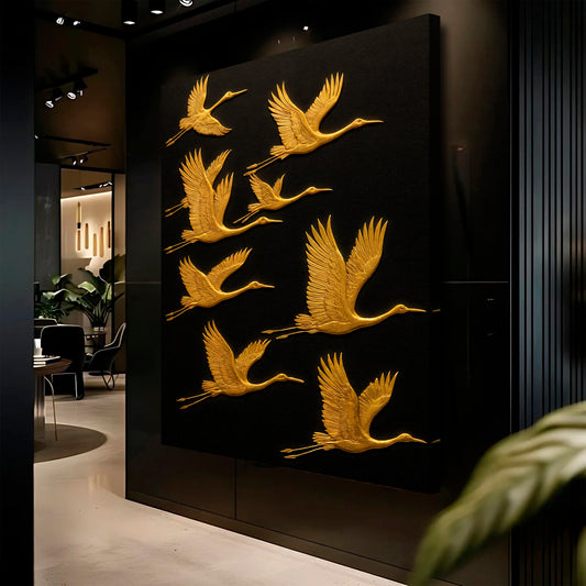 Abstract Sandhill Cranes Wall Art