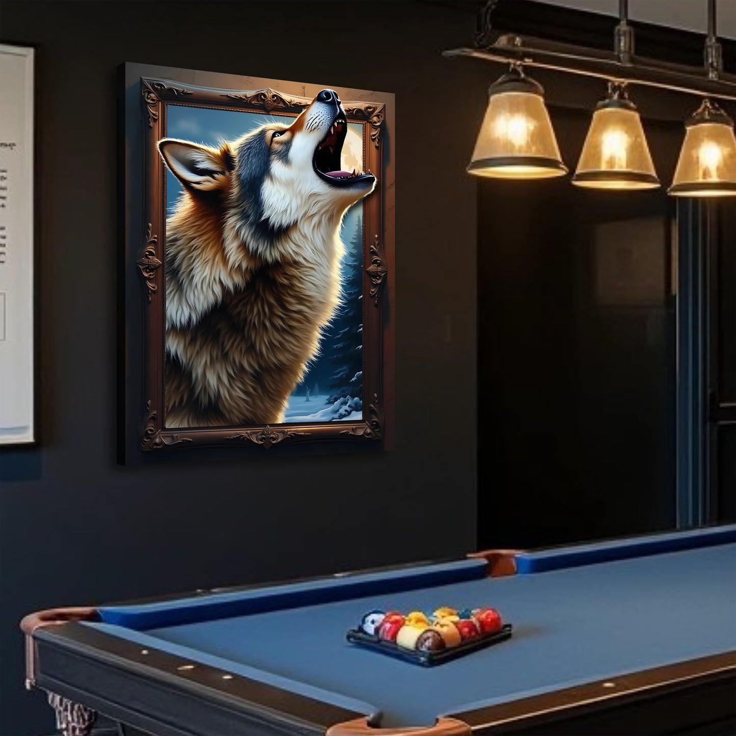 3D Wolf Wall Art