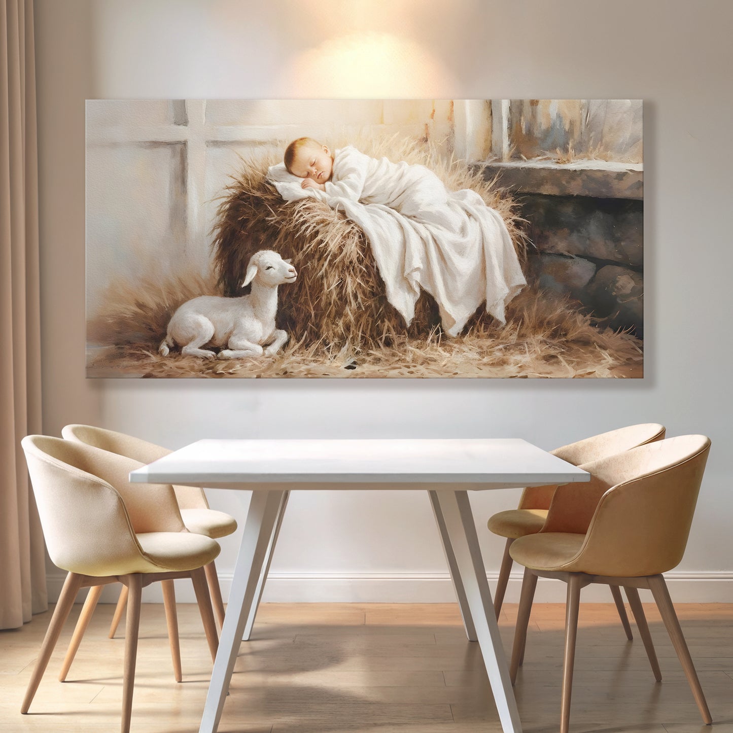 Peaceful Nativity Christmas Wall Art