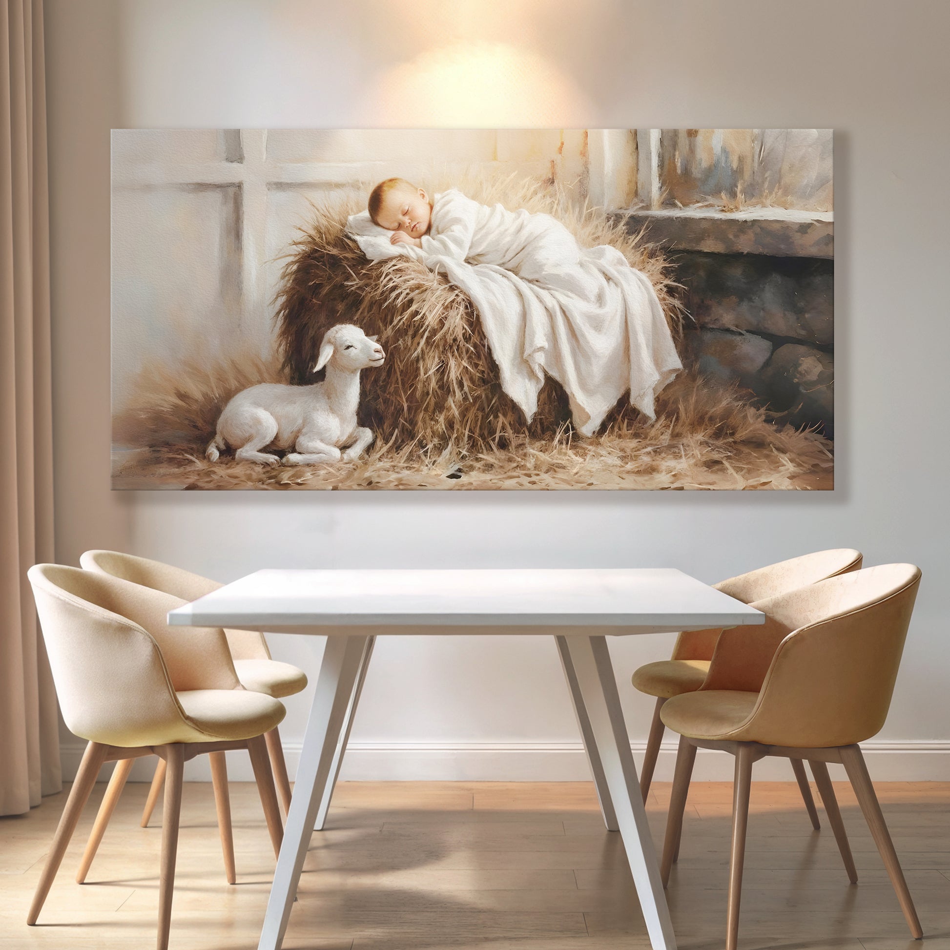 Peaceful Nativity Christmas Wall Art