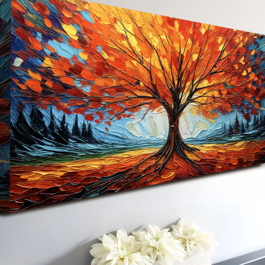 Autumn Fire Impasto Wall Art
