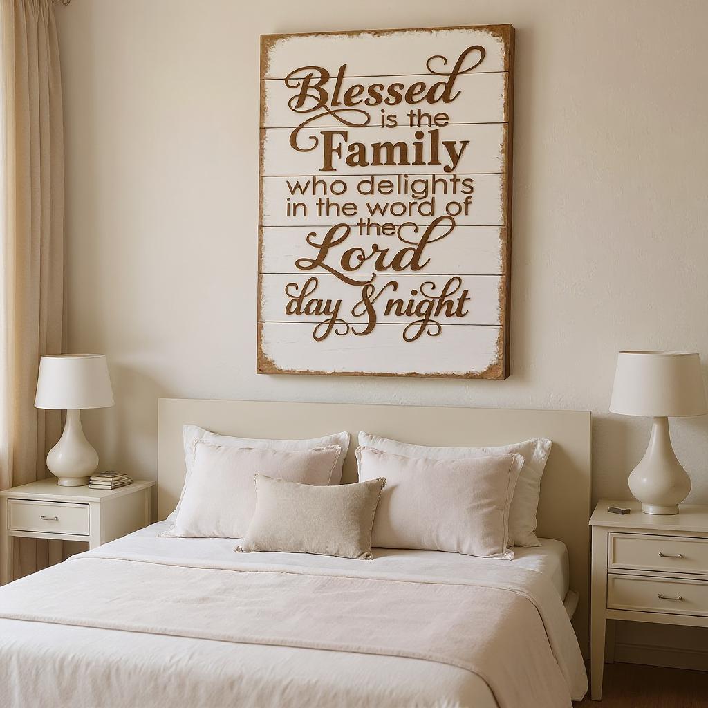 Blessed Is The Family Faith Sign III