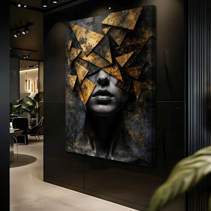 Lady Obsidian & Gold Wall Art
