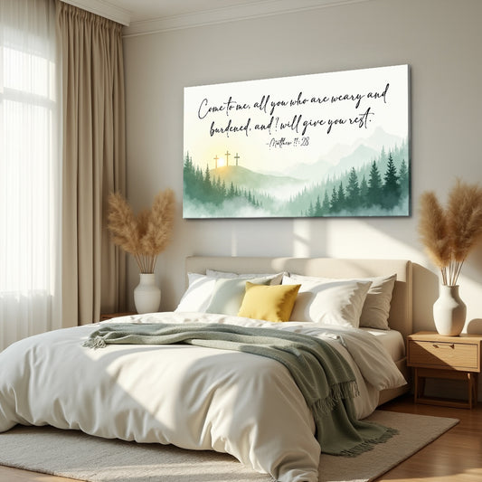 Come To Me - Matthew 11:28 Faith Sign