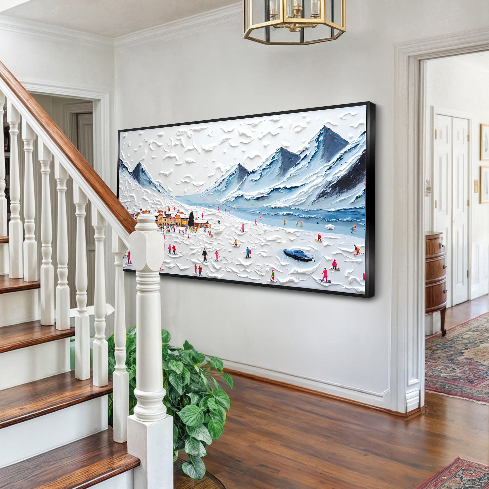 Snow Mountain Abstract Wall Art II